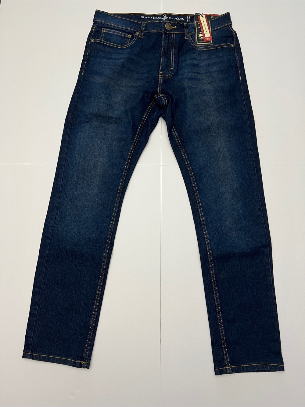 Men’s Beverly Hills Polo Club Men's Navy Blue Slim Straight Jeans